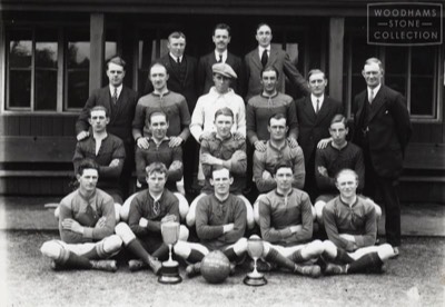  St Peter's Football 1921-22 Photograph taken by Harry Edwards 
WS ref: MALWS.2017.586 